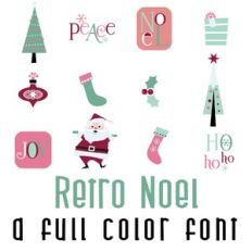 Retro Noel Full Color Font