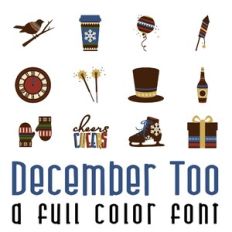 December Too Full Color Font