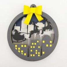 Santa Claus City Sky Hanging Ornament
