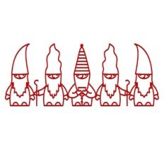 Swedish Tomten Nisse Elves Border