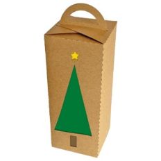 Fold Over Tall Box with Christmas Tree Cut Out