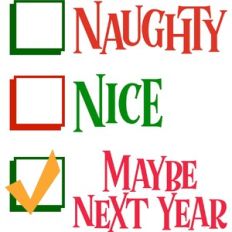 Naughty or Nice? Maybe Next year