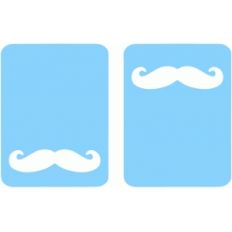 mustache 3x4 journaling cards