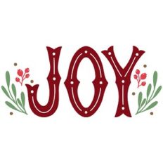 Joy with Christmas Leaves