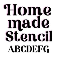 BFC Homemade Stencil Modern Trendy Serif Font