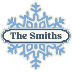 Christmas Snowflake Name Frame