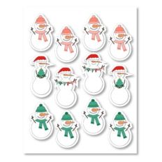 Christmas Snowman Sticker Sheet