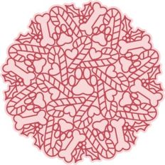 Holiday paws mandala