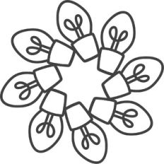 Christmas lights frame