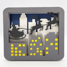 Santa Claus City Sky Frame