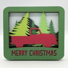 Christmas Tree Truck Layered Frame