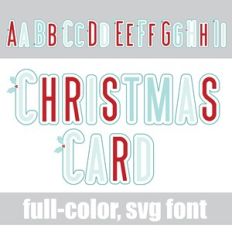 Christmas Card Color Font