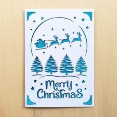 Santa Sleigh Christmas Card