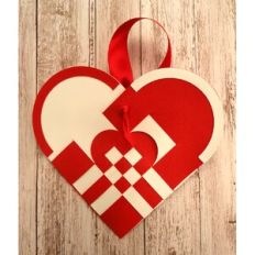 Woven Heart Pocket Checker Heart