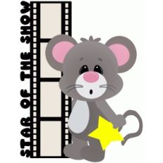 star of the show title mouse with film strip