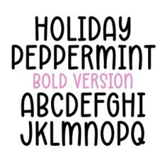 BFC Holiday Peppermint Bold Christmas Handwriting Font