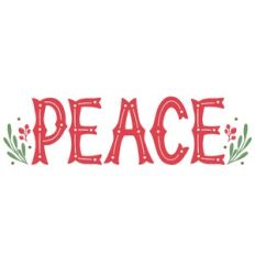 Retro Peace with Leaves
