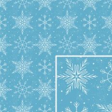 Frosty Blue Snowflake Pattern