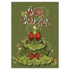 Christmas Card Cover with Christmas Tree