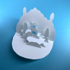 CHRISTMAS ALPINE STAG POPUP DECORATION # 2