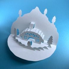CHRISTMAS ALPINE HOUSE POPUP DECORATION # 2