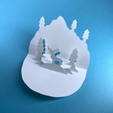CHRISTMAS ALPINE STAG POPUP DECORATION # 1