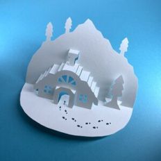 CHRISTMAS ALPINE HOUSE POPUP DECORATION # 1