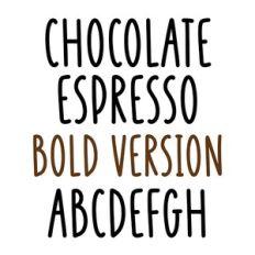 BFC Chocolate Espresso Bold Version Skinny Handwriting Font