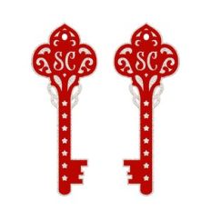 Santa's Magic Key - 2 sided paper cut Christmas Ornament