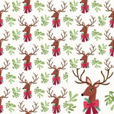 Vintage Reindeer Printable Pattern Background