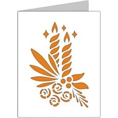 christmas candles and ornaments card