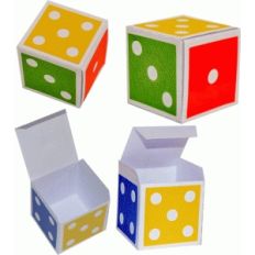 3d dice colorful box