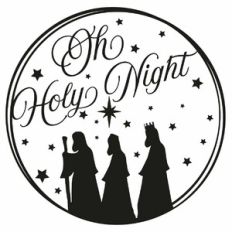 Oh Holy Night Christmas Wise Men Quote Circle