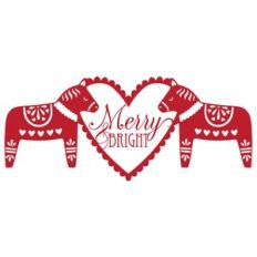 scandinavian dala horses merry and bright