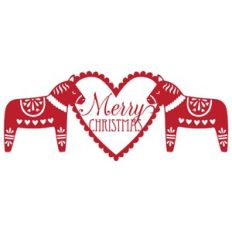 scandinavian dala horses merry christmas