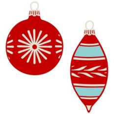 vintage christmas ornaments set 2