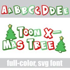 Toon X-mas Tree Color Font
