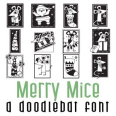 Merry Mice Doodlebat Font