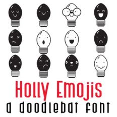 Merry and Bright Emojis Doodlebat Font
