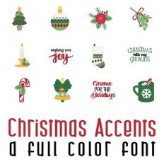 Christmas Accents Full Color Font