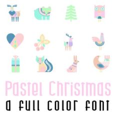 Pastel Christmas Full Color Font