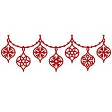 Snowflake Ornament Garland Border