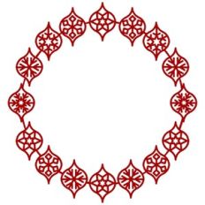Snowflake Ornament Wreath Circle Frame