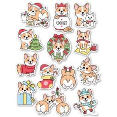 Christmas Corgi Planner Stickers