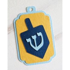 hanukkah dreidel gift tag