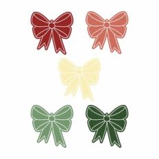 Christmas bow tags