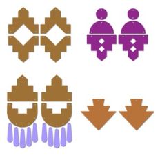Boho Earring templates