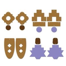 Aztec Earring Templates
