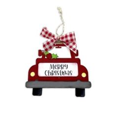Truck Back Christmas Ornament or Tag