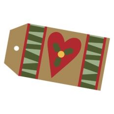 Holly Heart Tag